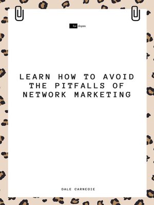 cover image of Learn How to Avoid the Pitfalls of Network Marketing